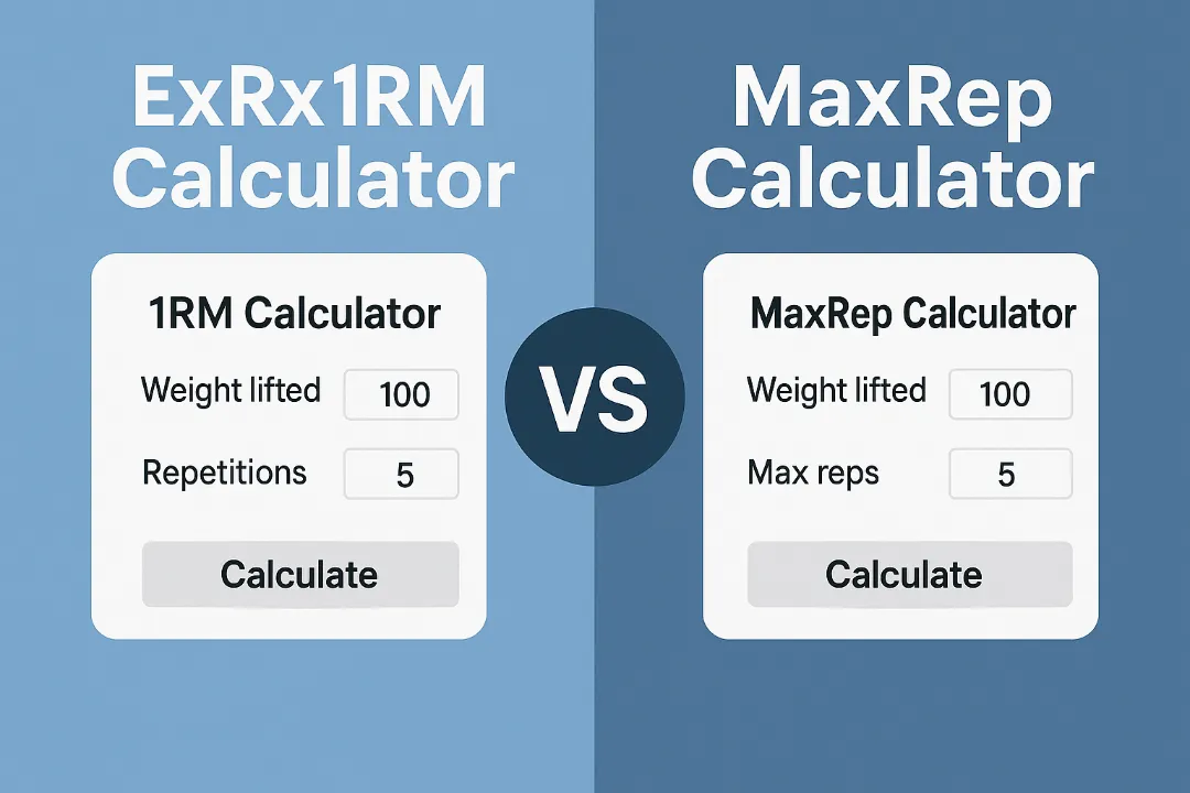 ExRx 1RM Calculator vs MaxRep Calculator